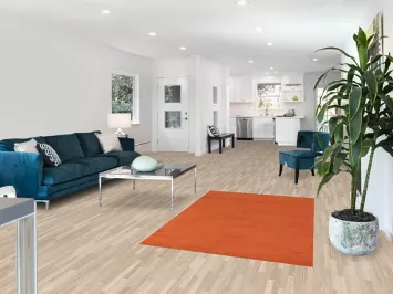 Orange Wool Gabbeh Modern Rug 4x6