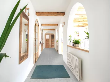 Blue Modern Wool Gabbeh Oriental Foyer Rug 3x4