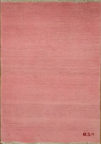 Pink Wool Gabbeh Modern Foyer Rug 3x4