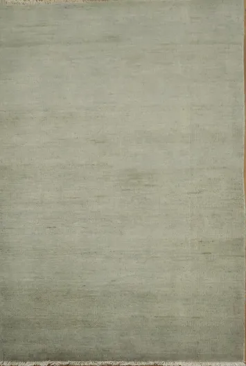 Green & Gray Handmade Wool Gabbeh Oriental Rug 3x5