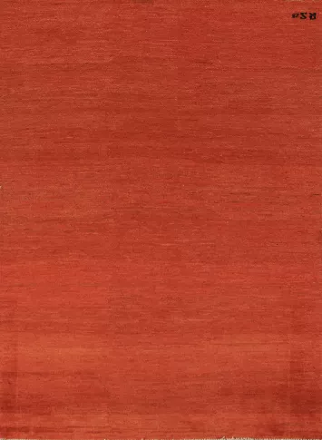 Orange Gabbeh Wool Modern Rug 4x6