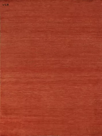 Striped Orange Gabbeh Modern Wool Rug 5x7