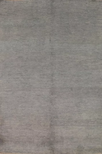 Handmade Gray Gabbeh Wool Modern Rug 4x6