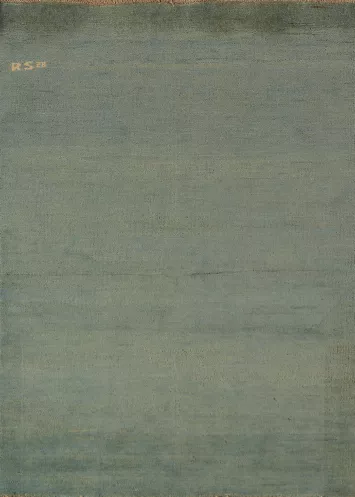 Green & Blue Modern Wool Gabbeh Oriental Rug 3x5