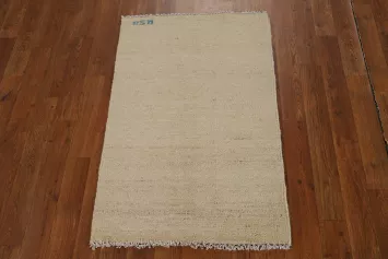 Solid Wool Gabbeh Modern Accent Rug 2x3