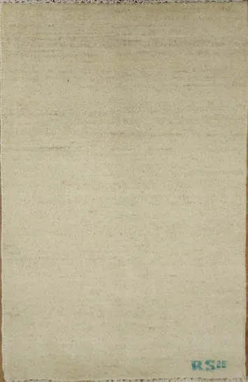 Solid Wool Gabbeh Modern Accent Rug 2x3