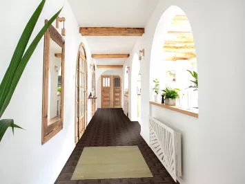 Gold & Green Modern Wool Gabbeh Oriental Foyer Rug 3x4