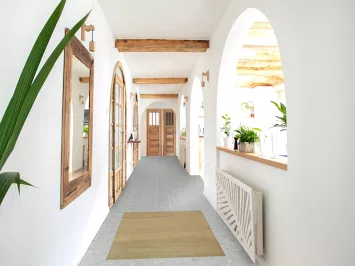 Striped Wool Gabbeh Modern Foyer Rug 3x4