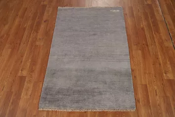 Gray Wool Gabbeh Oriental Foyer Rug 3x4