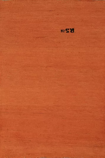 Orange Wool Gabbeh Modern Foyer Rug 3x4
