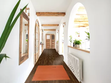 Orange Wool Gabbeh Modern Foyer Rug 3x4