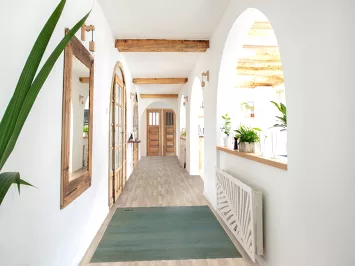 Green & Blue Gabbeh Modern Wool Foyer Rug 3x5