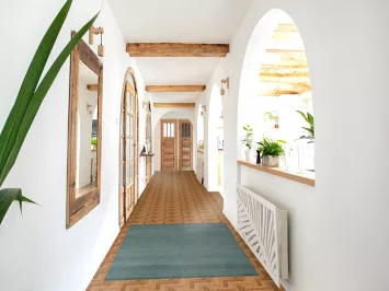 Blue Gabbeh Modern Wool Foyer Rug 3x5