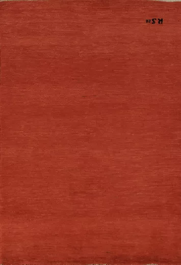 Orange Gabbeh Modern Wool Foyer Rug 3x5