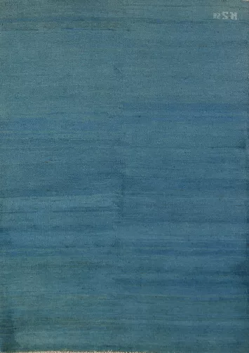 Blue Striped Modern Gabbeh Oriental Rug 4x5