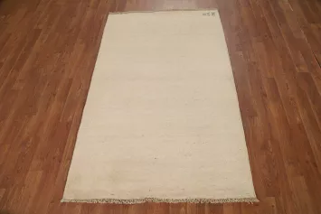 Modern Solid Gabbeh Wool Foyer Rug 3x5