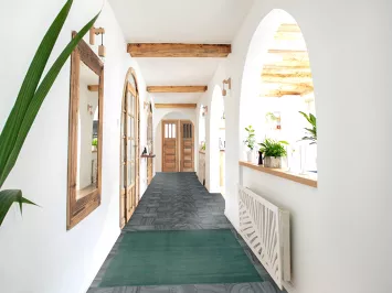 Green & Blue Handmade Gabbeh Oriental Accent Rug 3x4