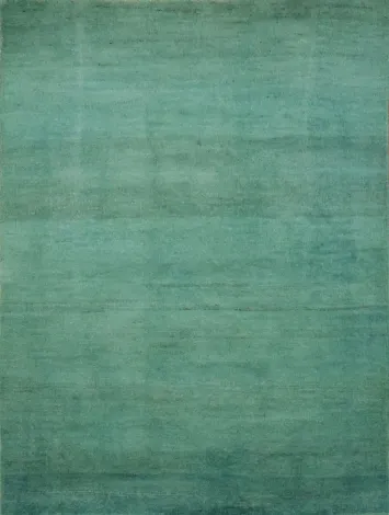 Teal Green Gabbeh Rug for Minimalist Living Spaces 3'x4'