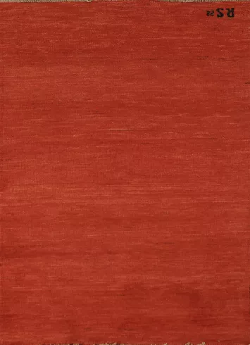 Orange Wool Gabbeh Oriental Accent Rug 3x4