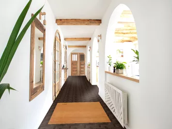 Orange Handmade Gabbeh Oriental Accent Rug 3x4