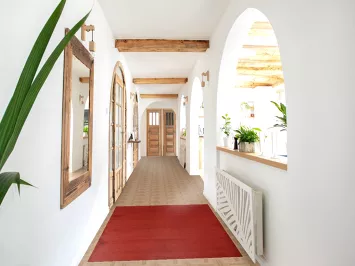 Red Gabbeh Modern Wool Foyer Rug 3x5