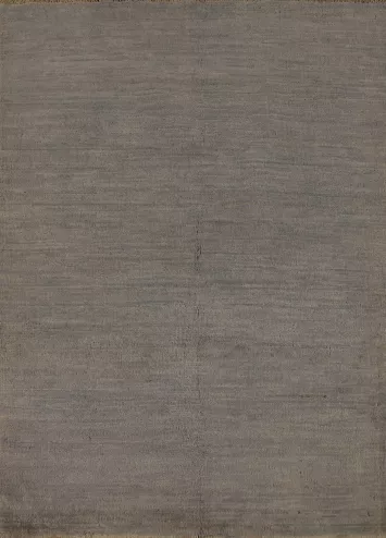 Striped Gray Gabbeh Modern Wool Foyer Rug 3x5