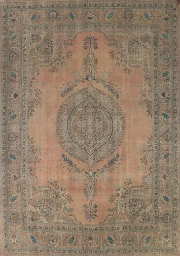 Wool Medallion Tabriz Persian Area Rug 10x13