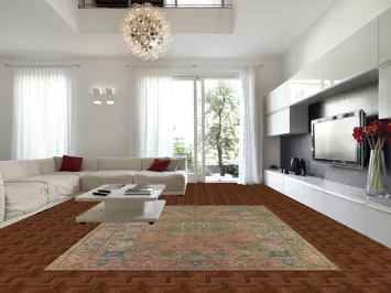 Vintage Medallion Tabriz Persian Area Rug 10x13