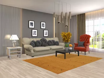 Tribal Gold Gabbeh Oriental Area Rug 5x8