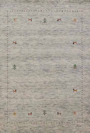 Tribal Wool Gabbeh Oriental Rug 4x6