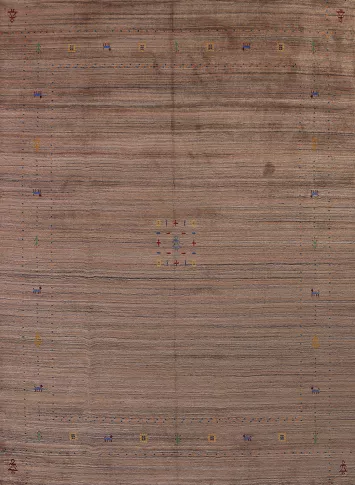 Striped Wool Gabbeh Oriental Area Rug 8x10