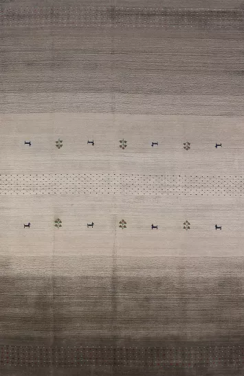 Striped Wool Tribal Gabbeh Oriental Area Rug 6x10