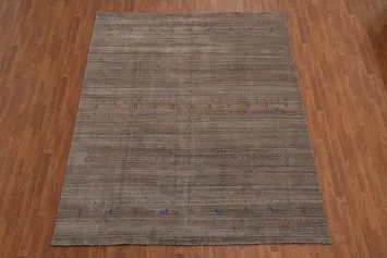 Little Animals Brown Gabbeh Oriental Area Rug 8x10