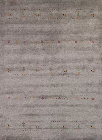 Tribal Wool Gabbeh Oriental Area Rug 6x8