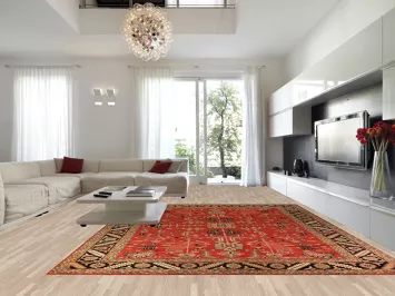 All-Over Orange Oushak Oriental Large Rug 12x15