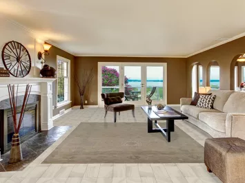 Earth Tone Wool Oushak Living Room Area Rug 8x10