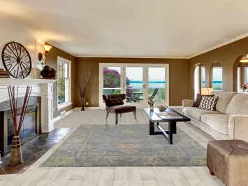 All-Over Gray Wool Oushak Oriental Area Rug 8x10