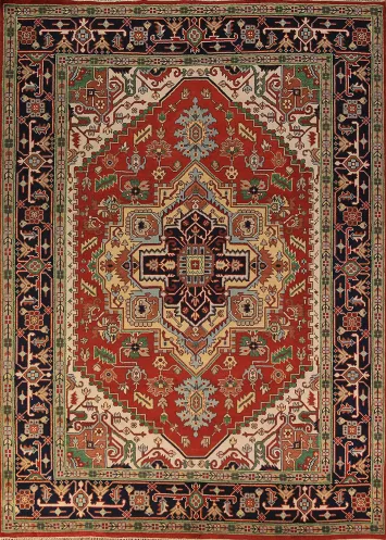 Geometric Heriz Serapi Oriental Area Rug 9x12