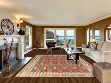 Flat Weave Wool Kilim Oriental Area Rug 8x11