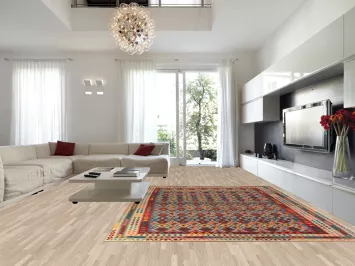 All-Over Wool Kilim Oriental Area Rug 10x13