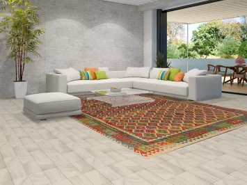 All-Over Trellis Kilim Oriental Area Rug 10x13