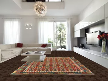 Hand Woven Wool Kilim Oriental Area Rug 10x13