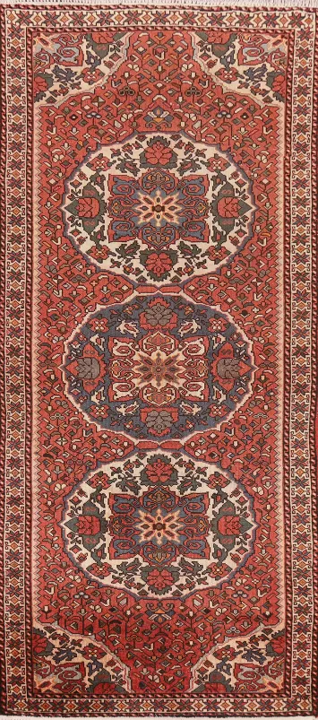 Vintage Floral Bakhtiari Persian Runner Rug 4x10