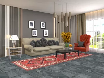 Vintage Geometric Ardebil Persian Runner Rug 4x11