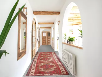 Tribal Wool Geometric Ardebil Persian Runner Rug 3x11