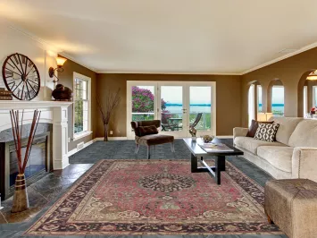 Pink Fuchsia Floral Mashad Persian Area Rug 8x12