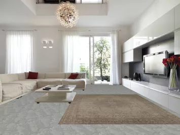 Floral Wool Medallion Tabriz Persian Area Rug 9x13