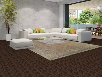 Orange Wool Medallion Tabriz Persian Area Rug 10x13