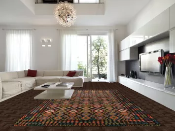 Flat Weave Wool Kilim Oriental Large Rug 10x16