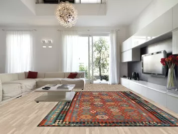 Flat Weave Wool Kilim Oriental Large Rug 10x16